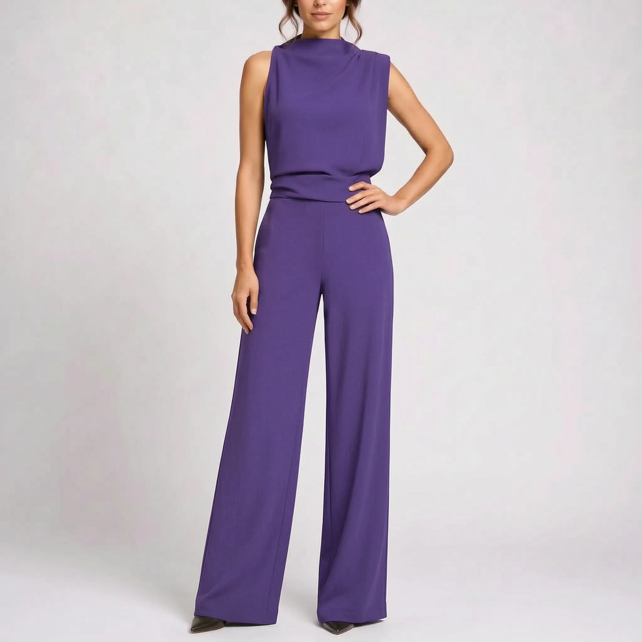 Valoris  - Wide-Leg Sleeveless Party Jumpsuit Wedding Guest Attire