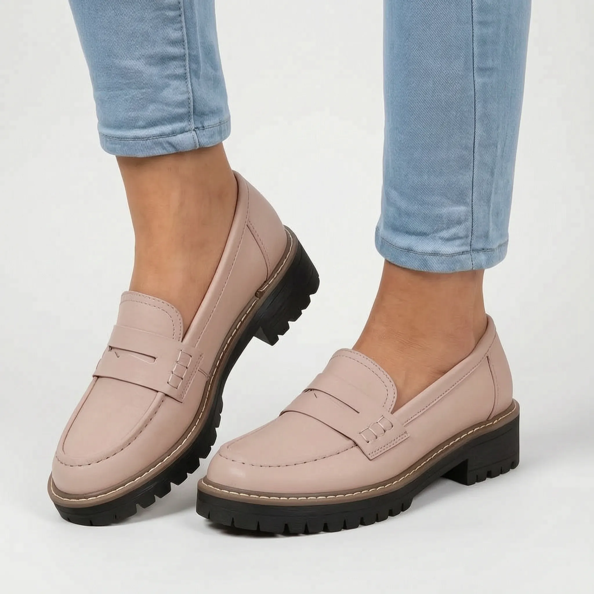 Vandor  - Chunky Slip-On Work Loafers Office Wear