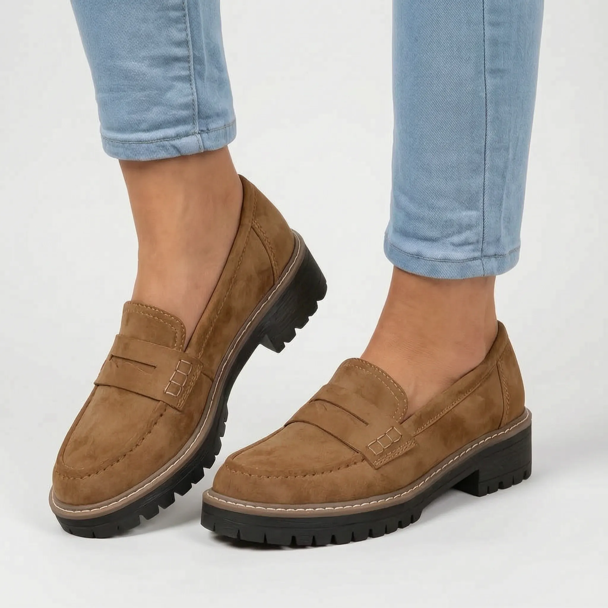 Vandor  - Chunky Slip-On Work Loafers Office Wear