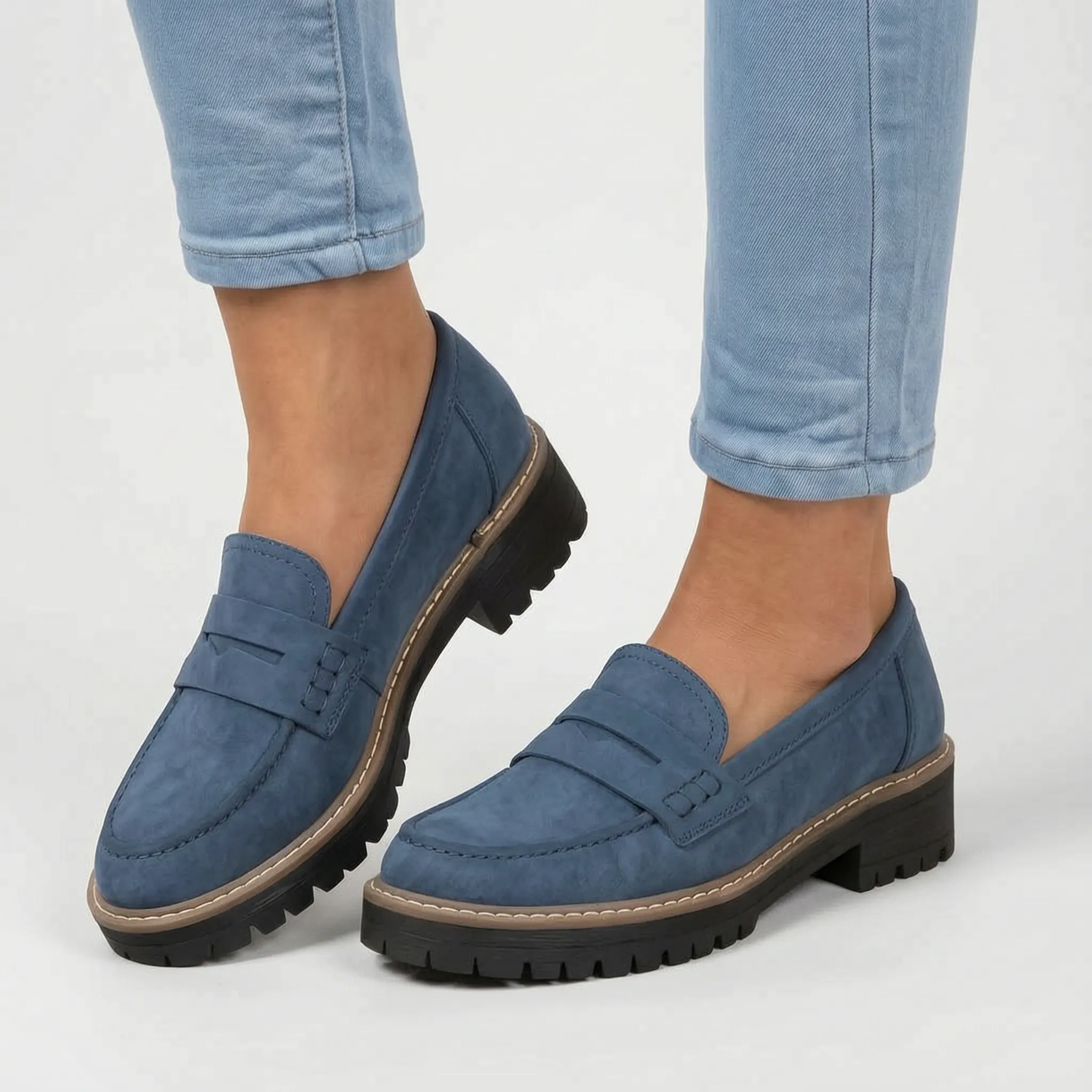 Vandor  - Chunky Slip-On Work Loafers Office Wear