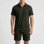 Vaycor - Casual Textured Short-Sleeved Co-Ord Set