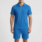 Vaycor - Casual Textured Short-Sleeved Co-Ord Set