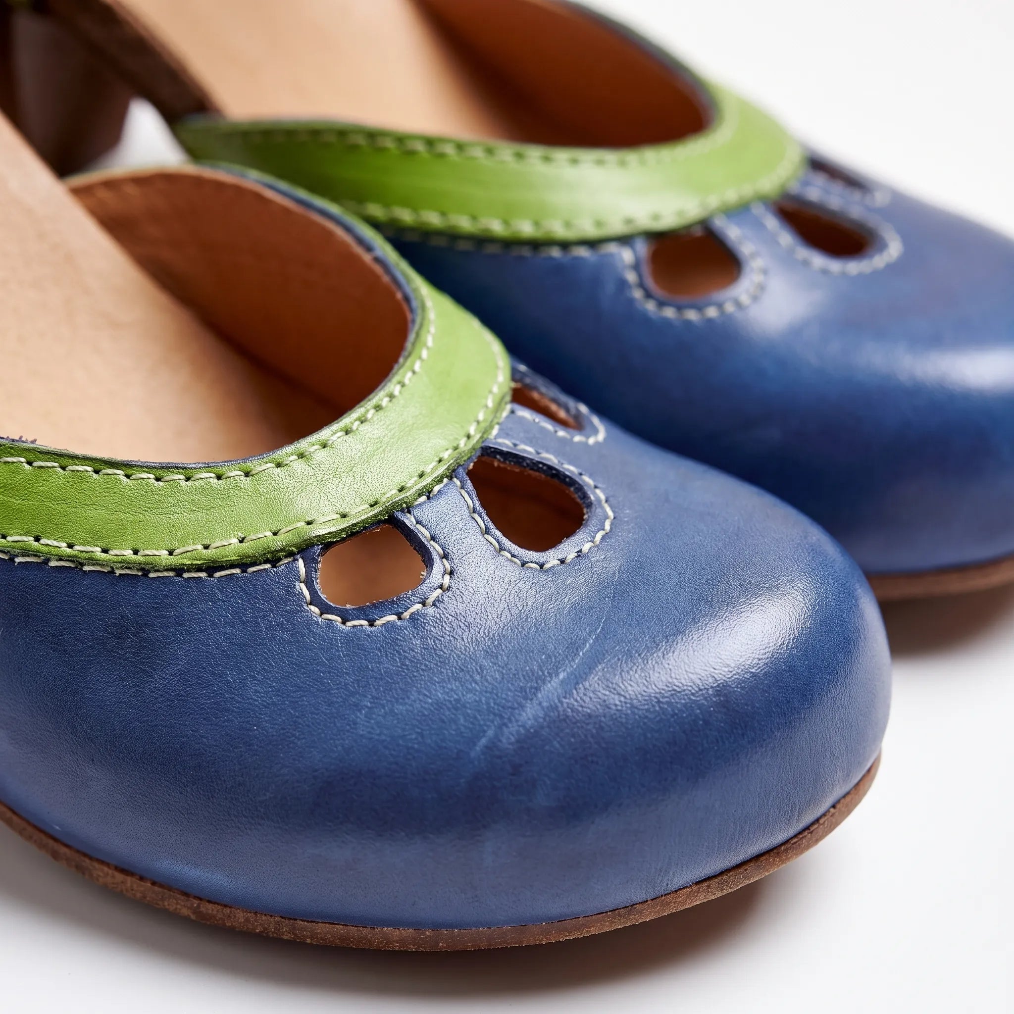 VelaStep  - Womens Navy Block Heel Sandals Summer Events