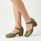 VelaStep  - Womens Navy Block Heel Sandals Summer Events