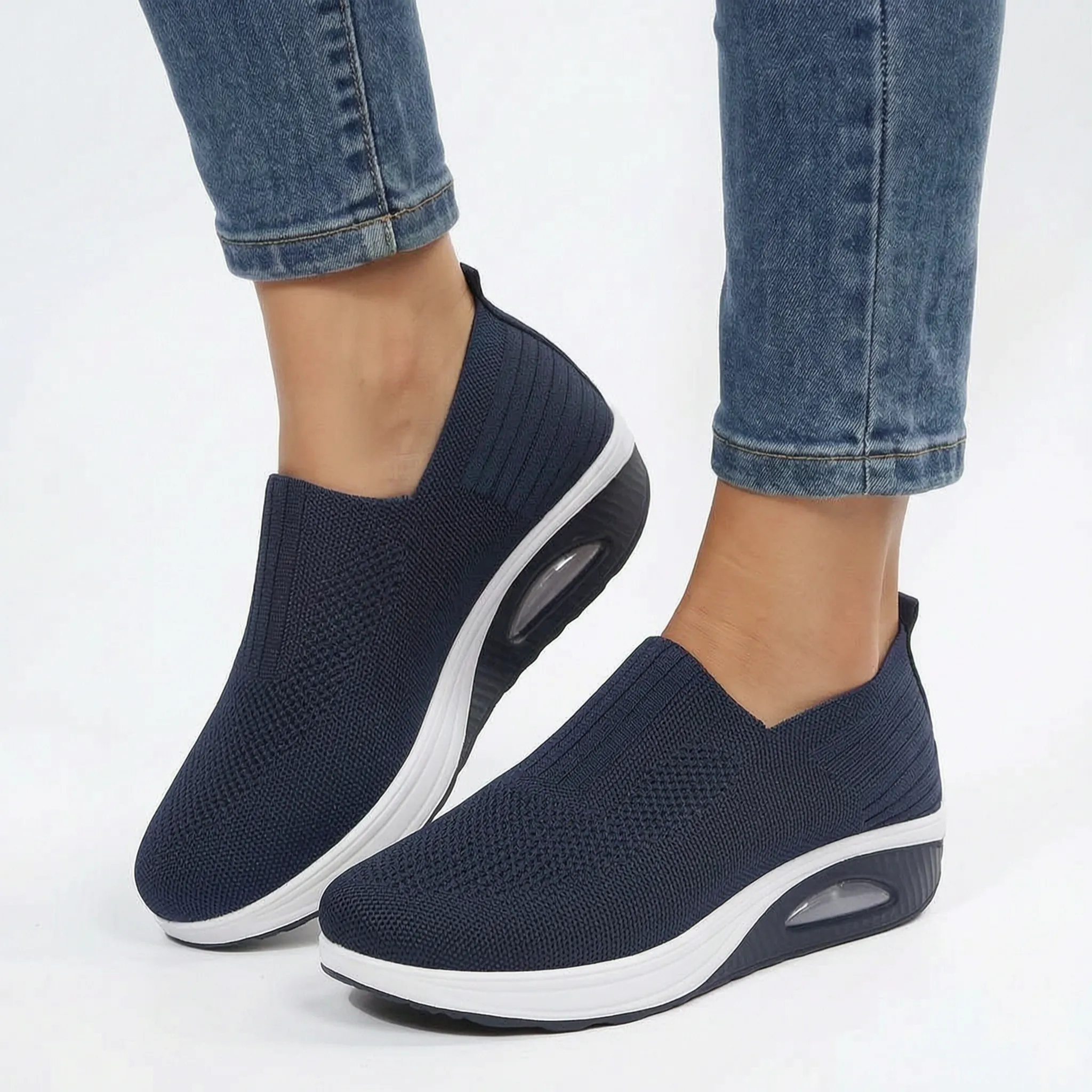 Vellara  - Women's Supportive Slip-On Orthopaedic Trainers Everyday Walking