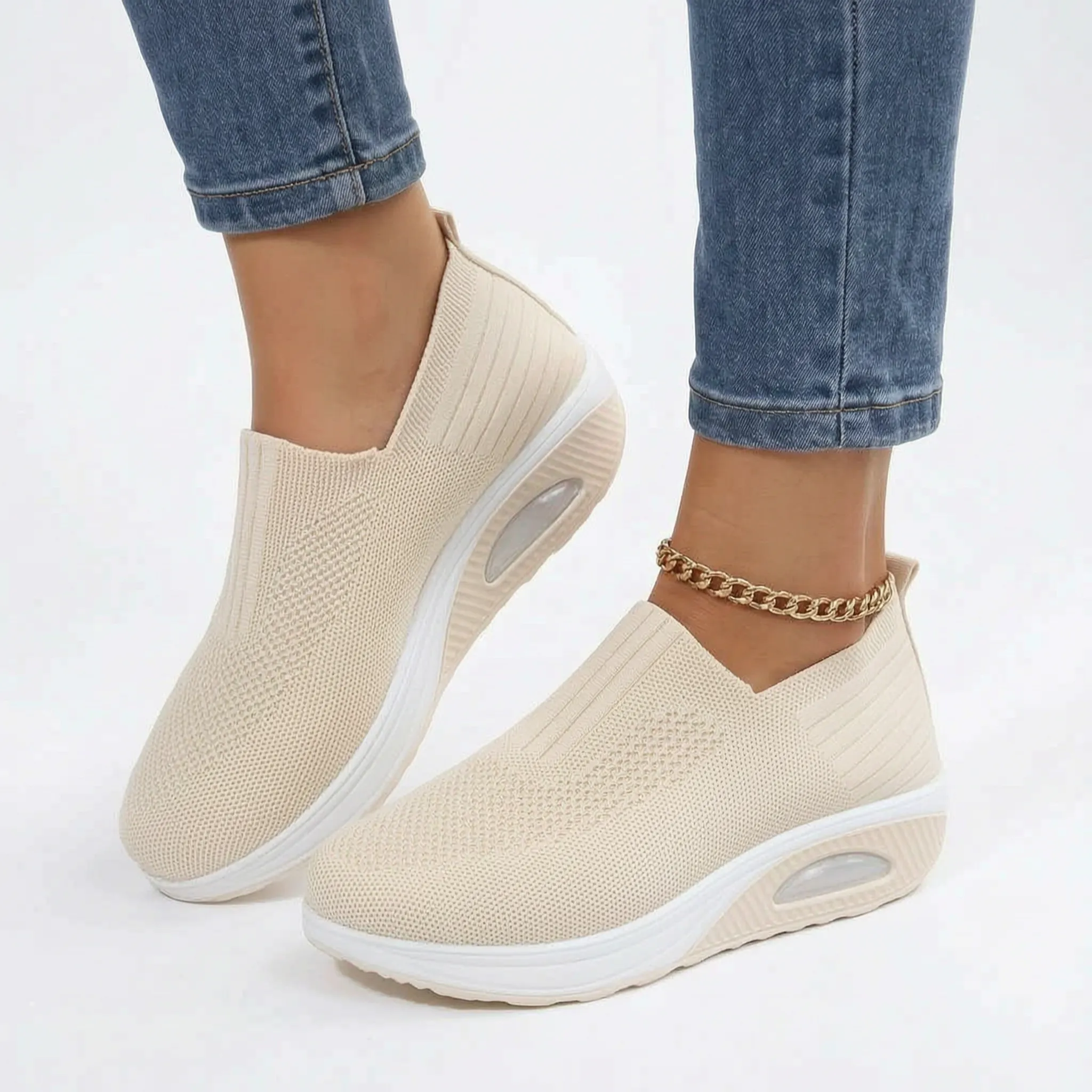 Vellara  - Women's Supportive Slip-On Orthopaedic Trainers Everyday Walking