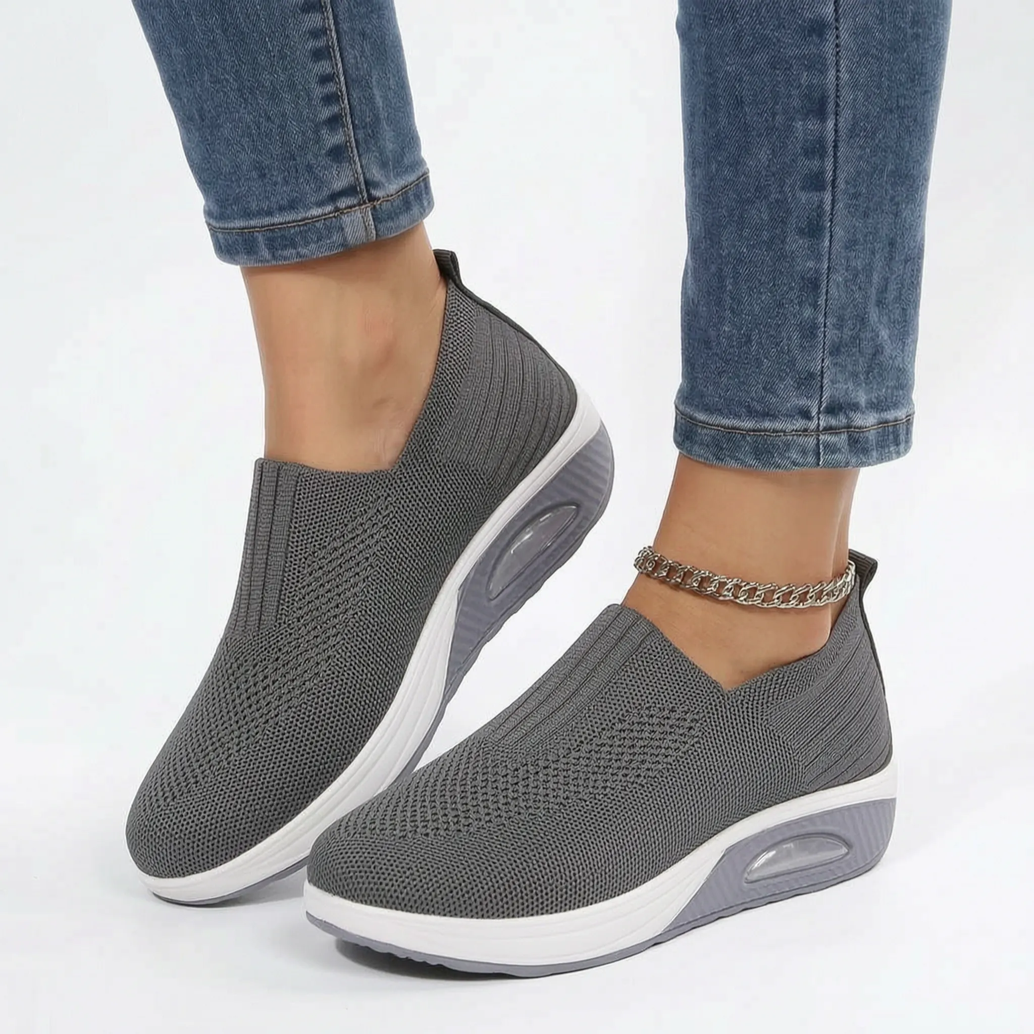 Vellara  - Women's Supportive Slip-On Orthopaedic Trainers Everyday Walking