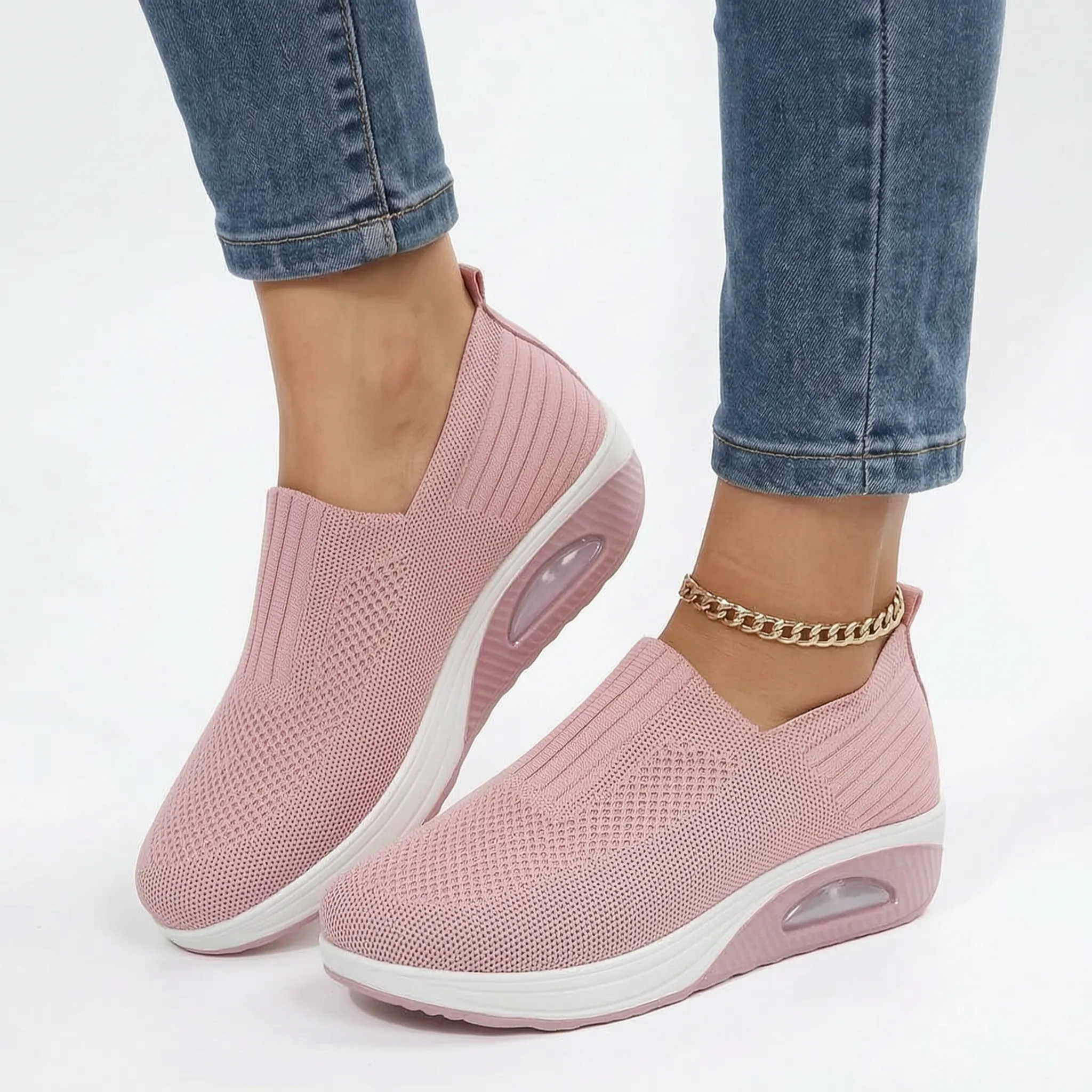 Vellara  - Women's Supportive Slip-On Orthopaedic Trainers Everyday Walking