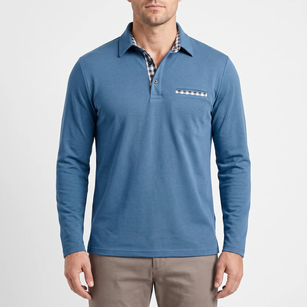Veltor - Smart Casual Long Sleeve Polo Shirt