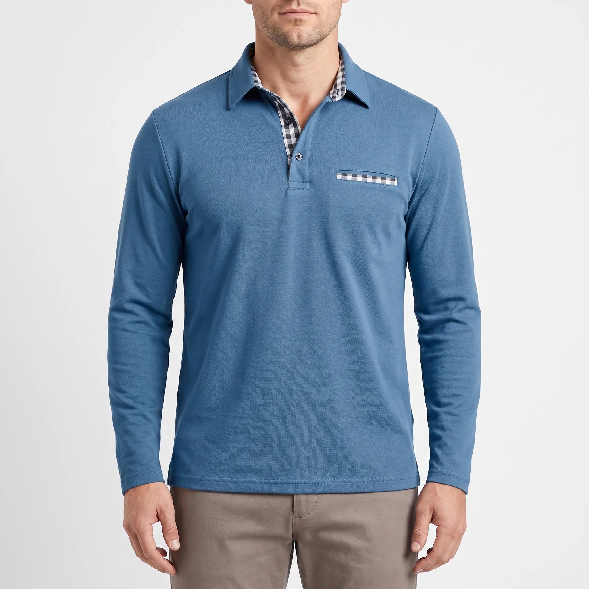 Veltor - Smart Casual Long Sleeve Polo Shirt