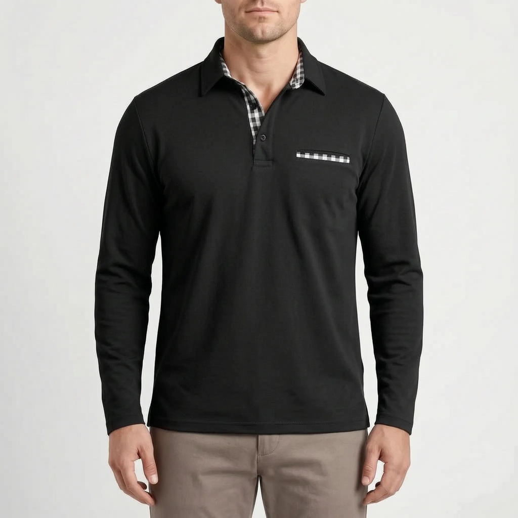 Veltor - Smart Casual Long Sleeve Polo Shirt