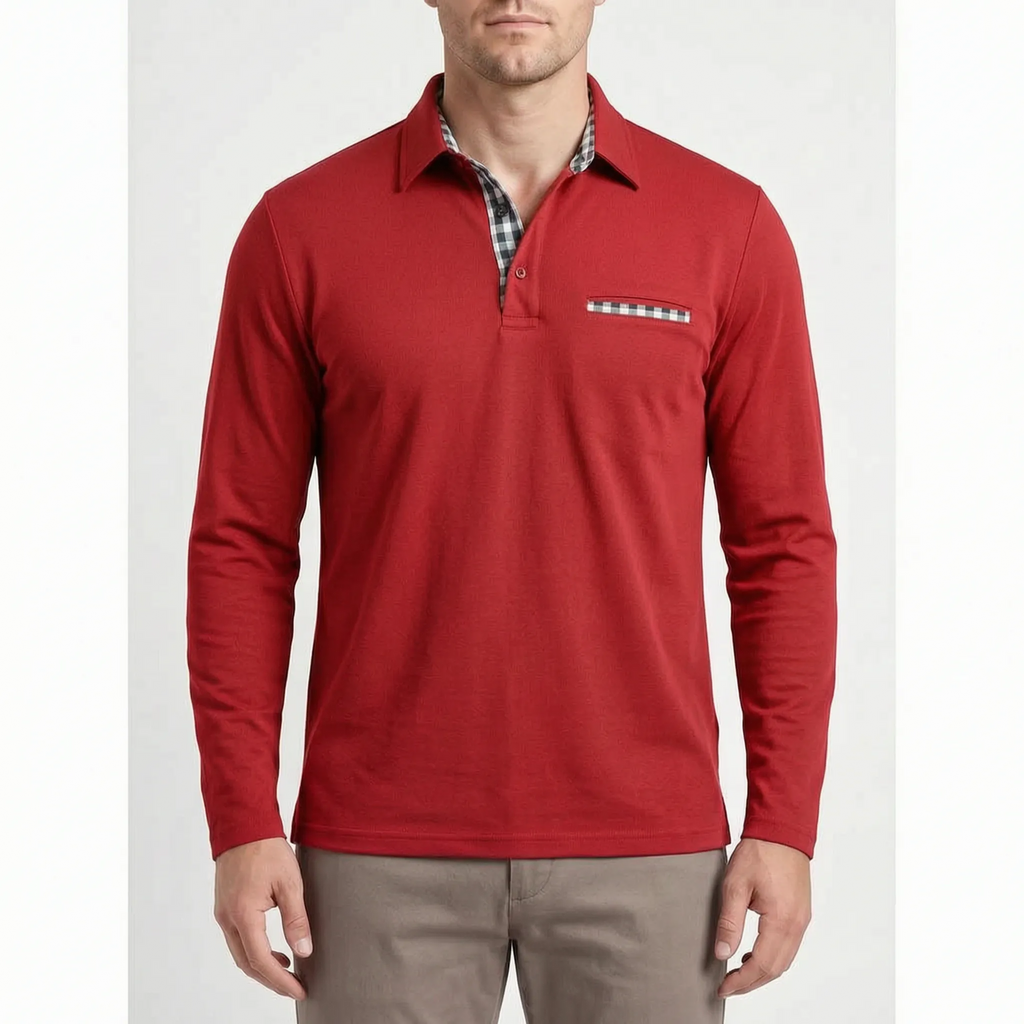 Veltor - Smart Casual Long Sleeve Polo Shirt