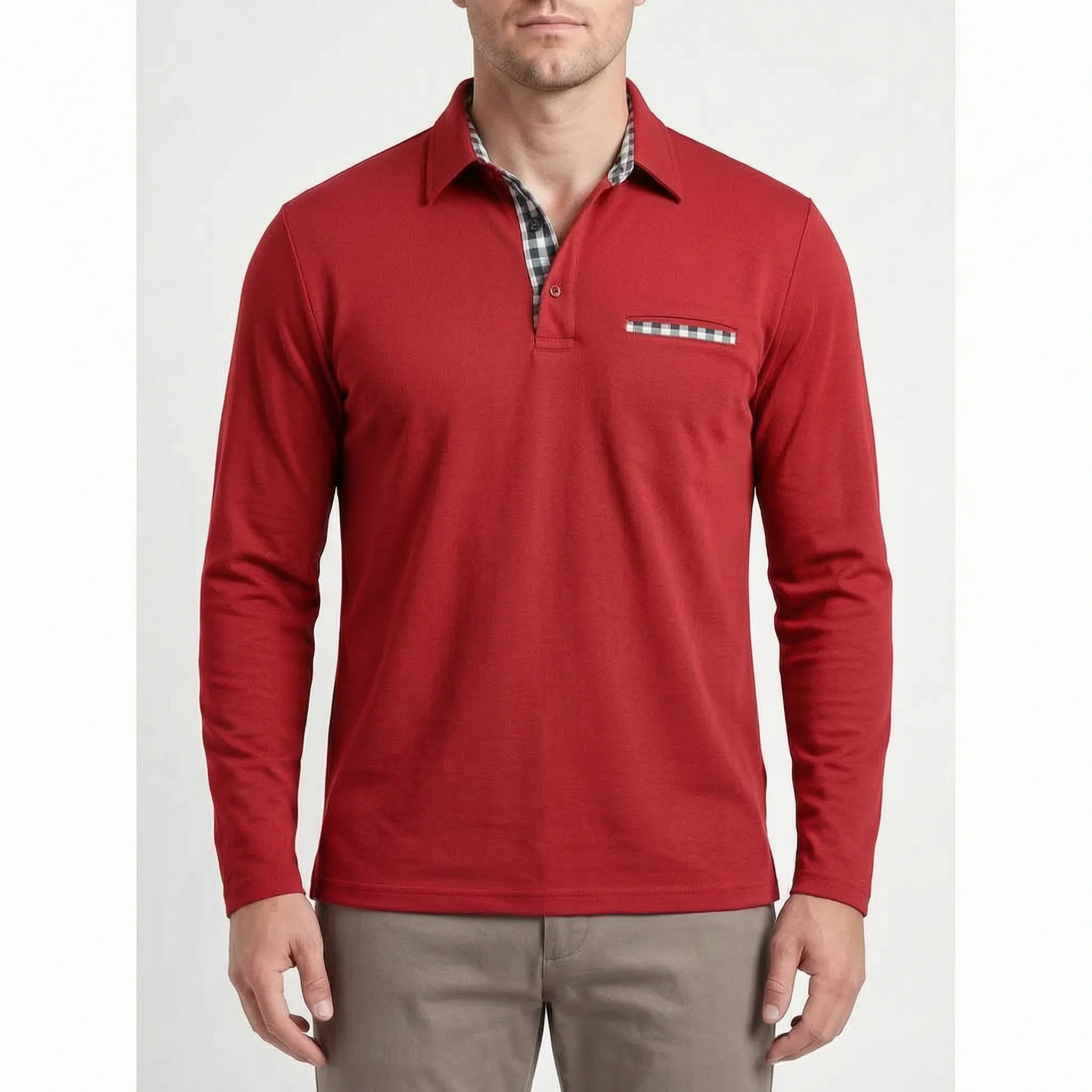Veltor - Smart Casual Long Sleeve Polo Shirt