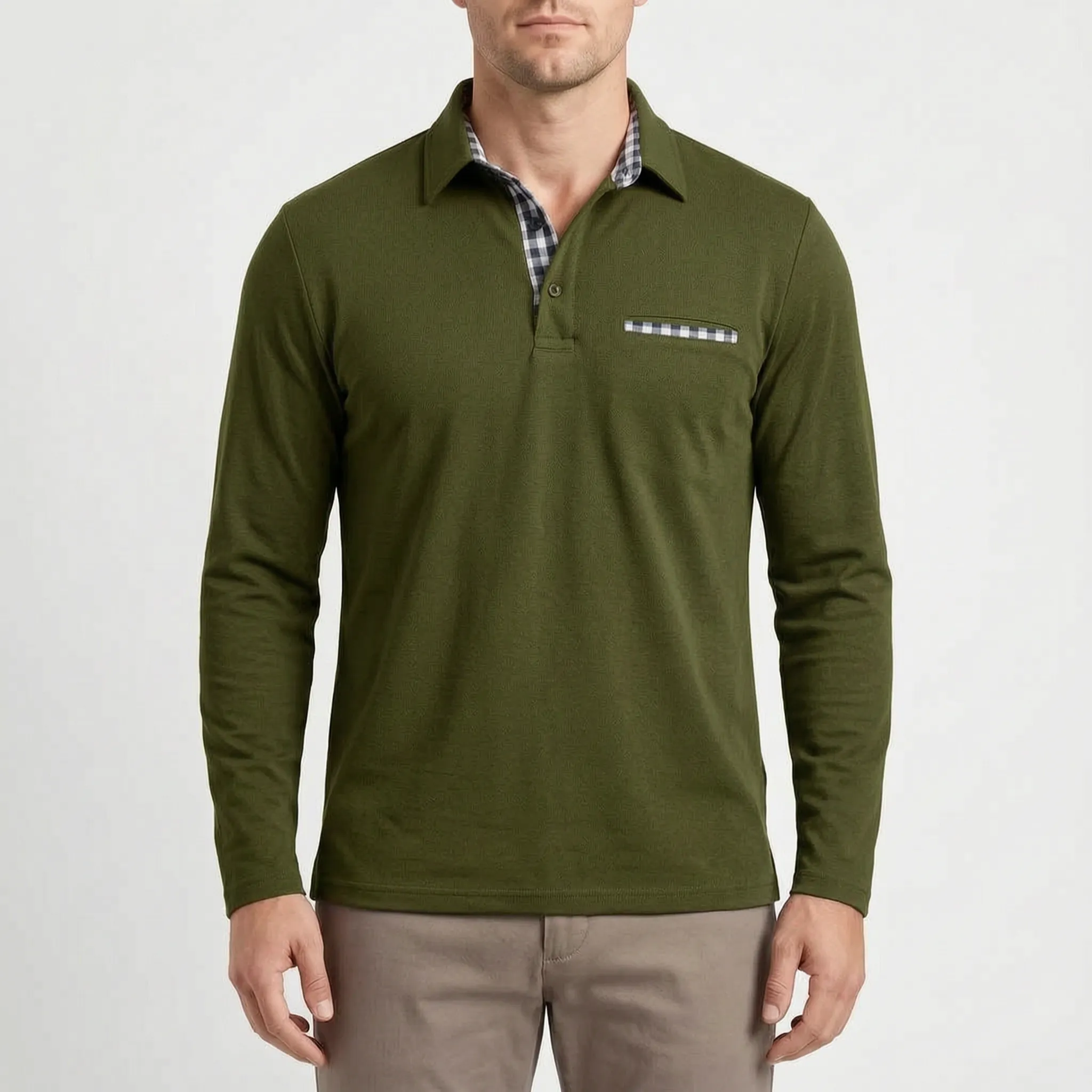 Veltor - Smart Casual Long Sleeve Polo Shirt