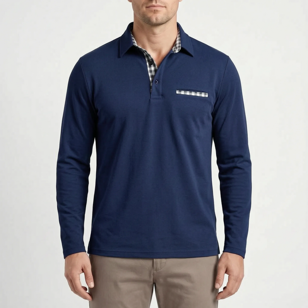 Veltor - Smart Casual Long Sleeve Polo Shirt