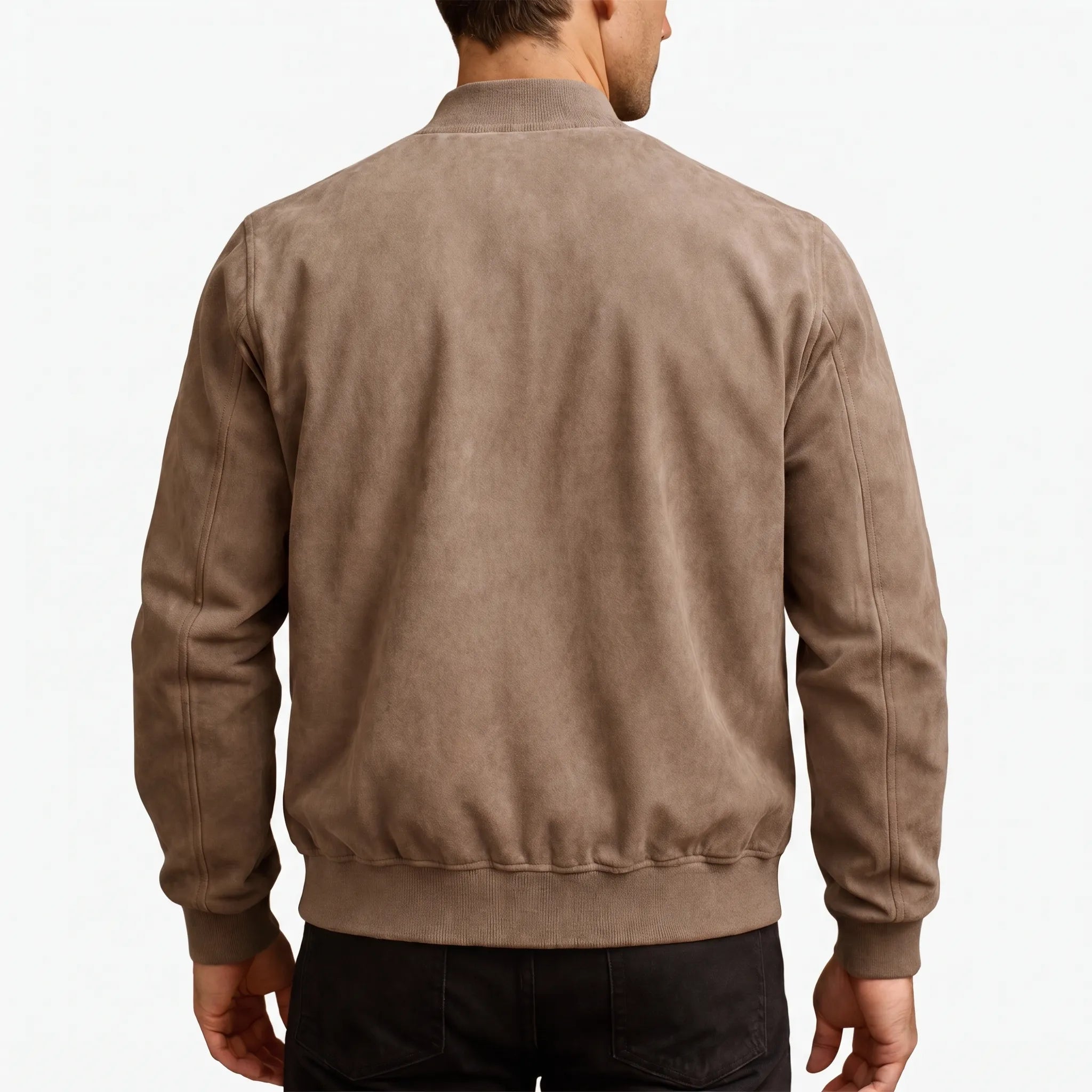 Velvark  - Minimalist Brushed Zip-Up Bomber Jacket Casual Weekend Layering