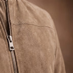 Velvark  - Minimalist Brushed Zip-Up Bomber Jacket Casual Weekend Layering