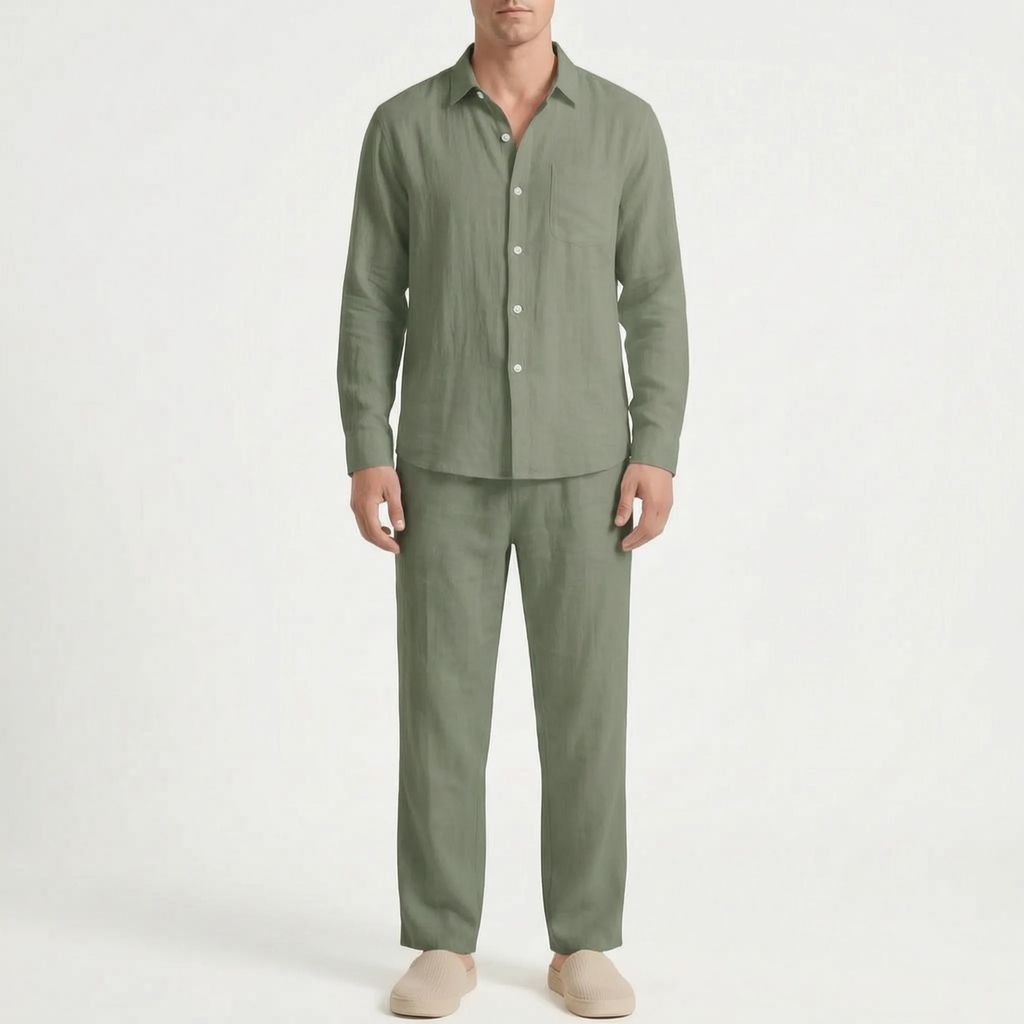 Ventalis  - Relaxed Fit Men's Summer Co-Ord Set Warm Weather Travel