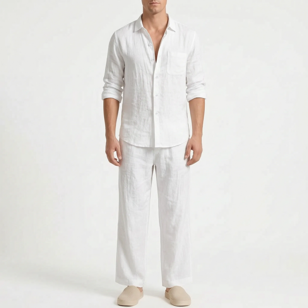 Ventalis  - Relaxed Fit Men's Summer Co-Ord Set Warm Weather Travel