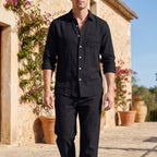 Ventalis  - Relaxed Fit Men's Summer Co-Ord Set Warm Weather Travel