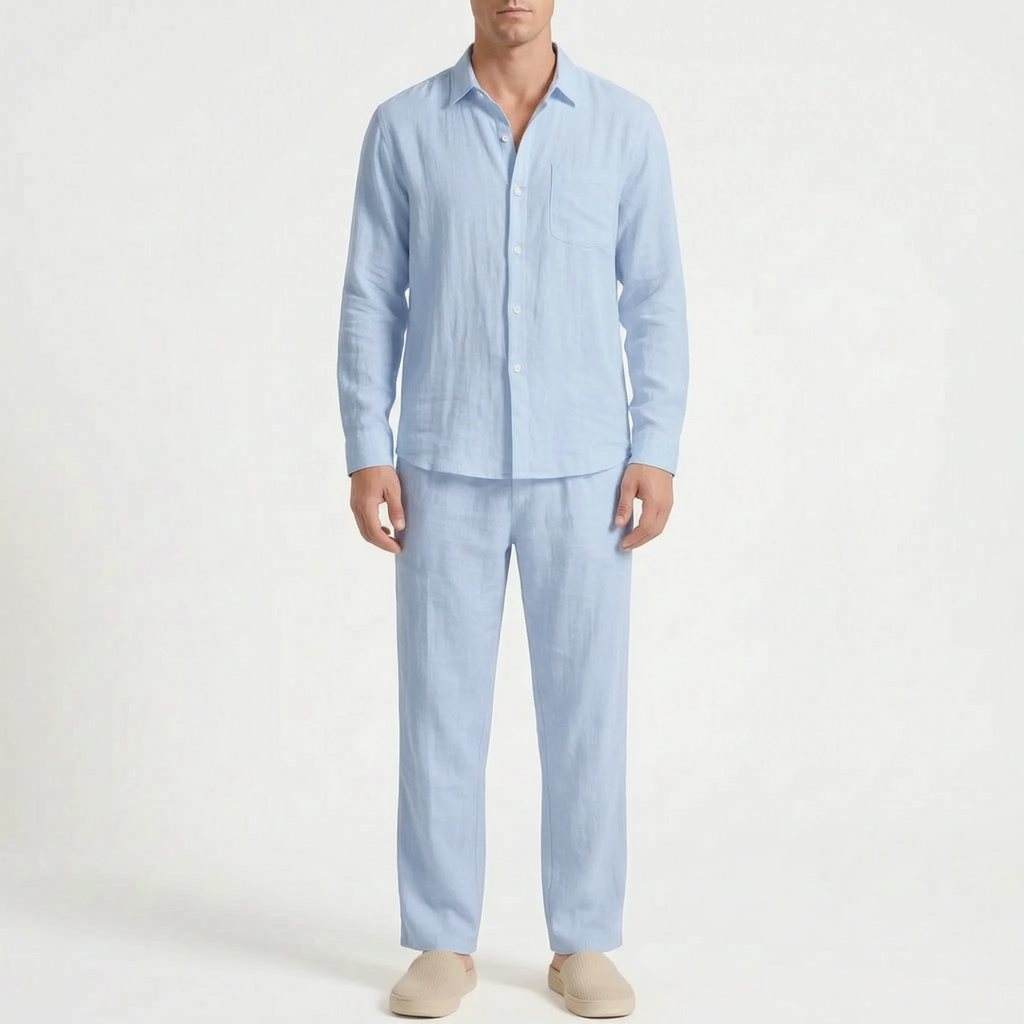 Ventalis  - Relaxed Fit Men's Summer Co-Ord Set Warm Weather Travel