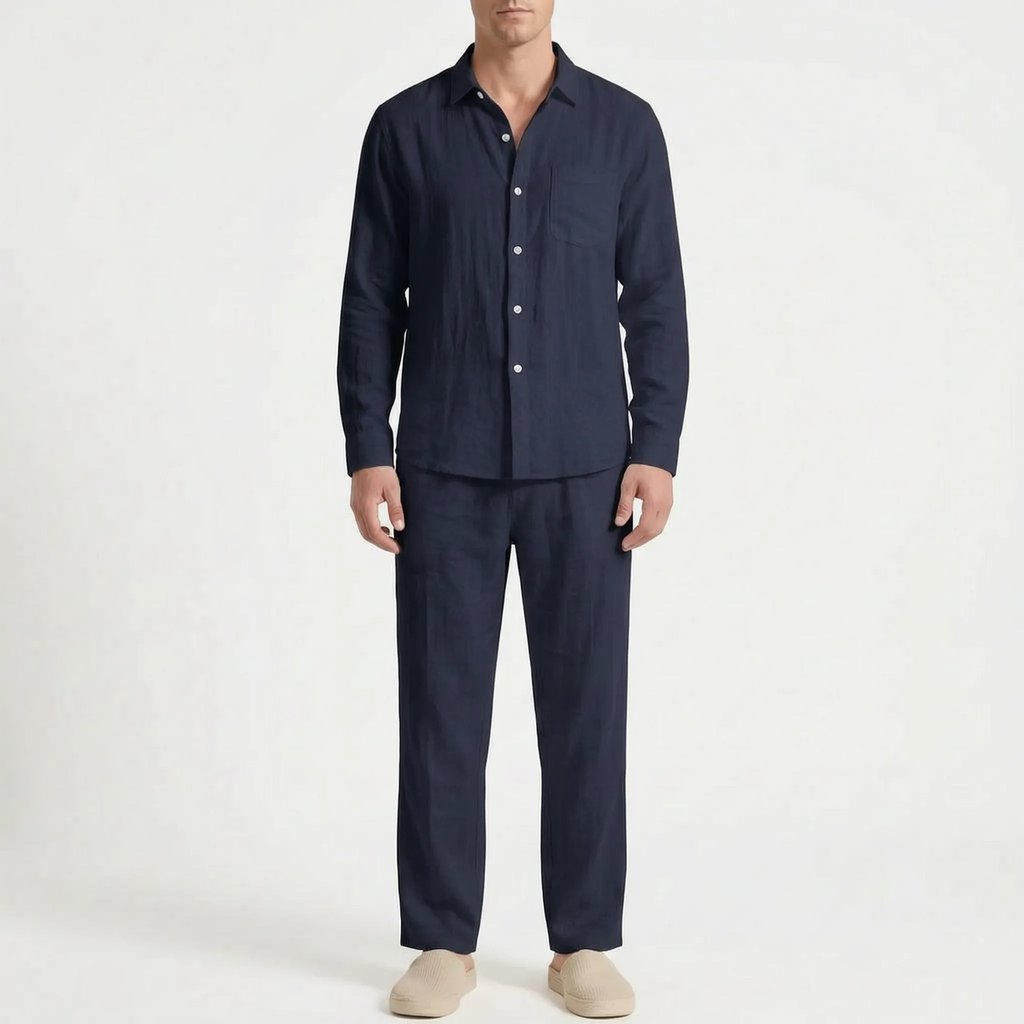 Ventalis  - Relaxed Fit Men's Summer Co-Ord Set Warm Weather Travel