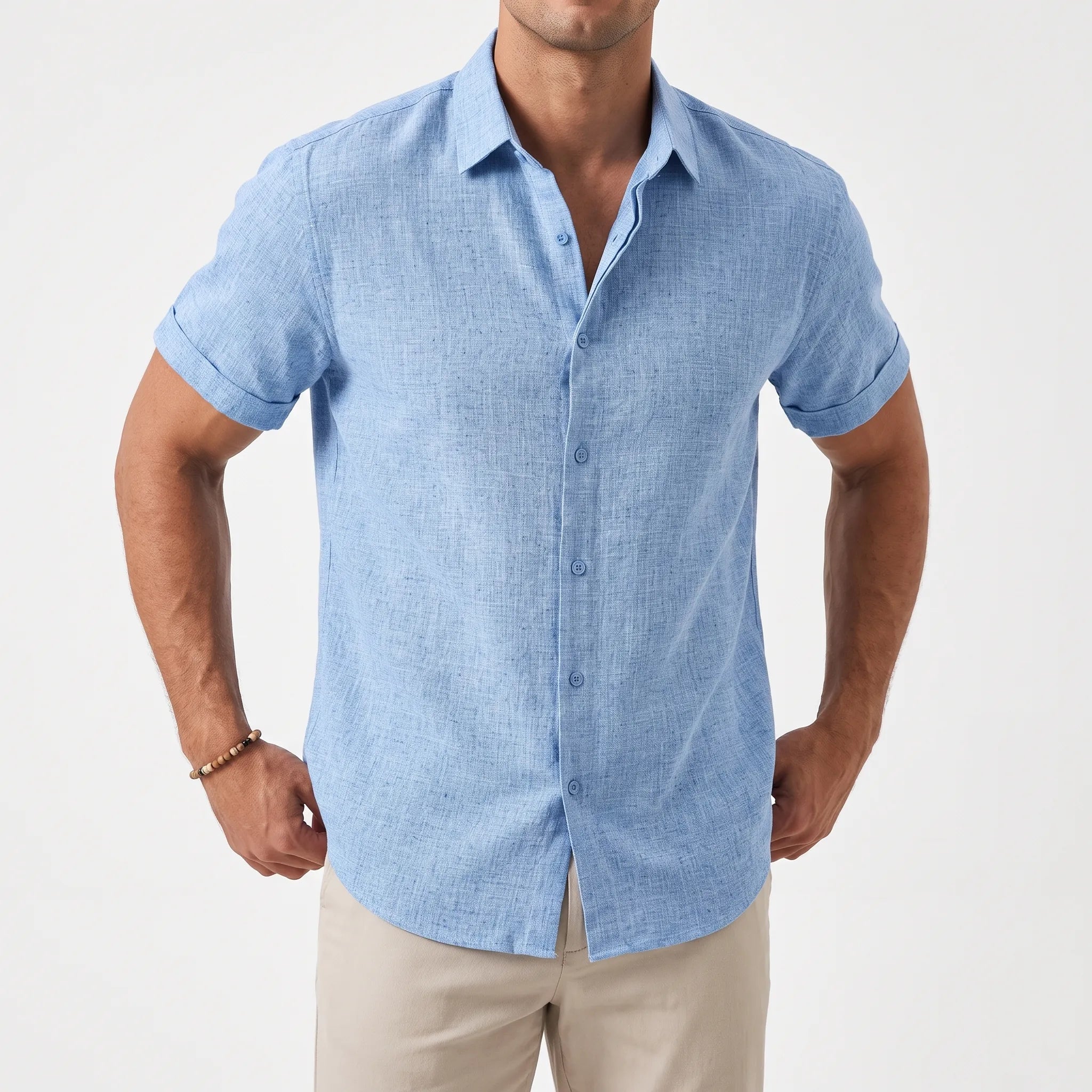 Ventium  - Casual Short Sleeve Button-Front Shirt Casual Daytime Wear