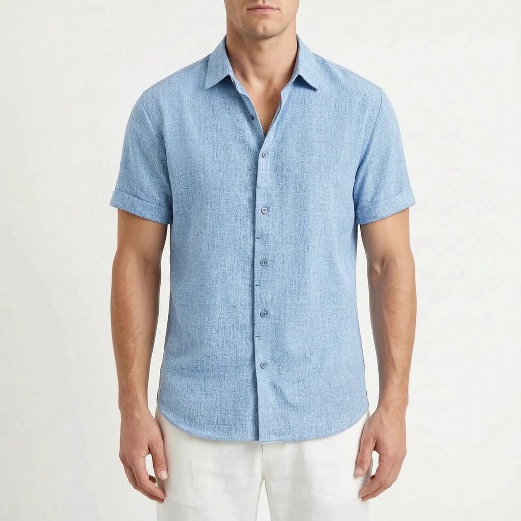 Ventium  - Casual Short Sleeve Button-Front Shirt Casual Daytime Wear