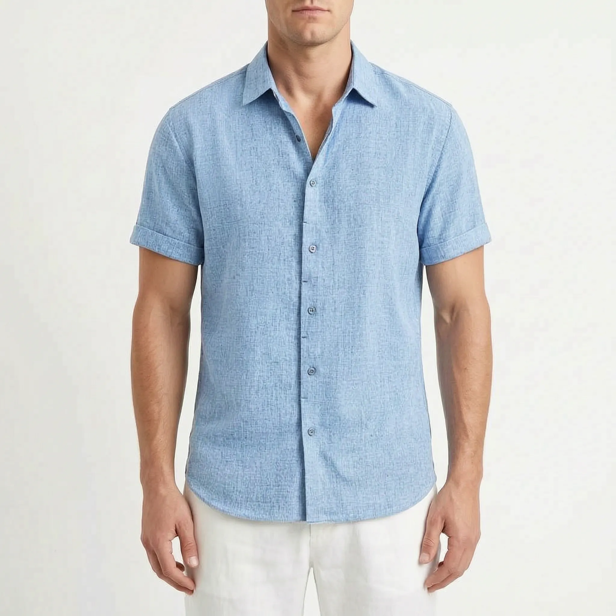 Ventium  - Casual Short Sleeve Button-Front Shirt Casual Daytime Wear
