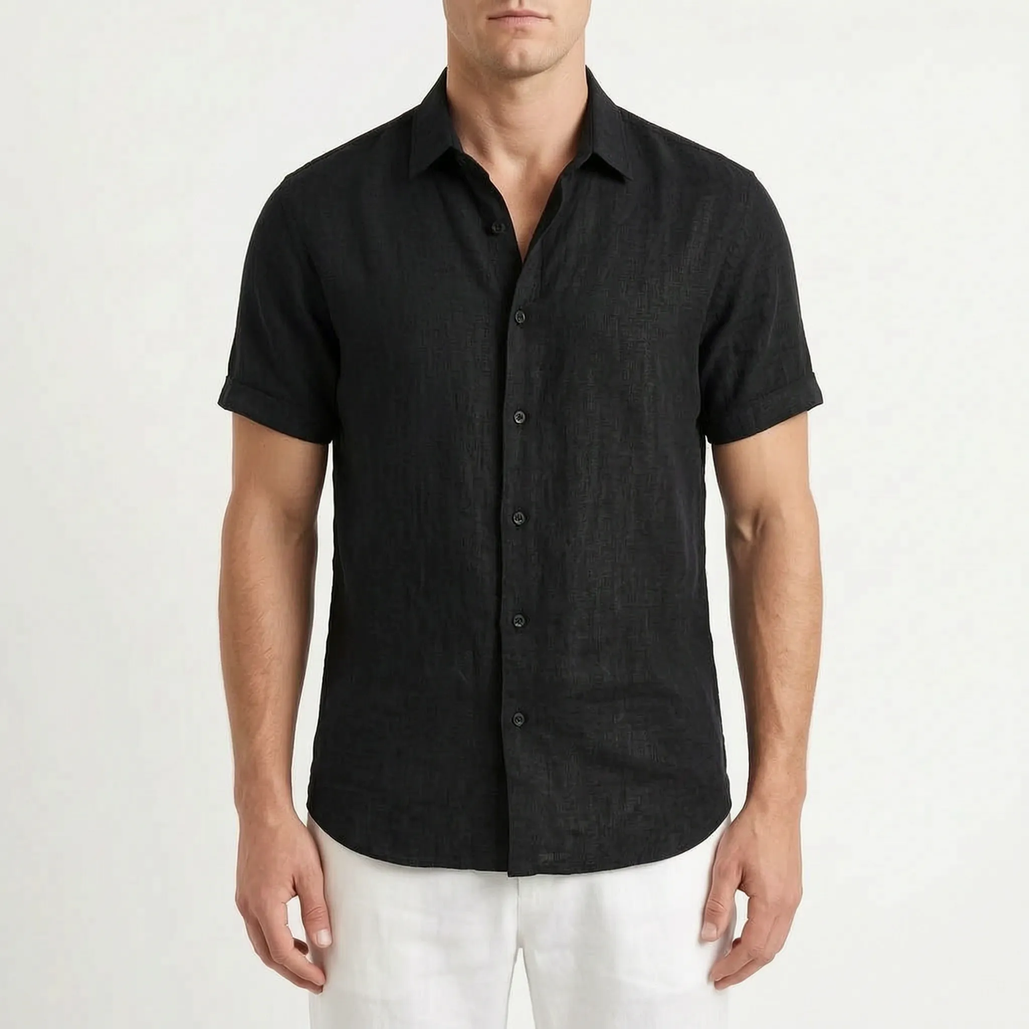 Ventium  - Casual Short Sleeve Button-Front Shirt Casual Daytime Wear