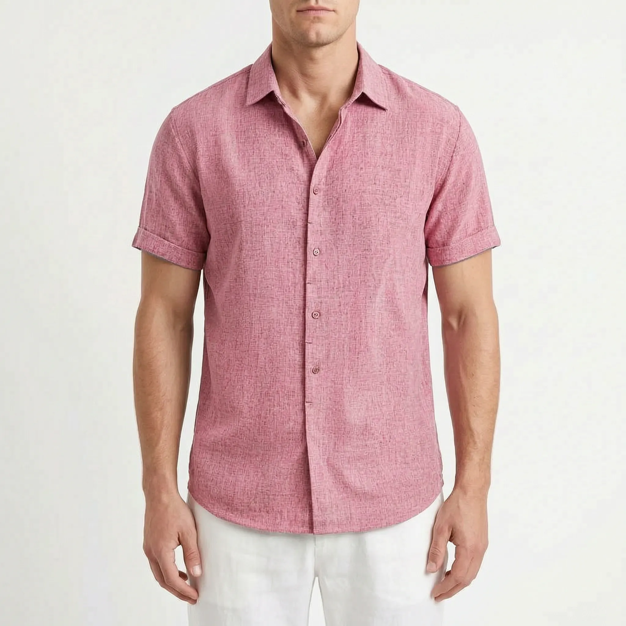 Ventium  - Casual Short Sleeve Button-Front Shirt Casual Daytime Wear