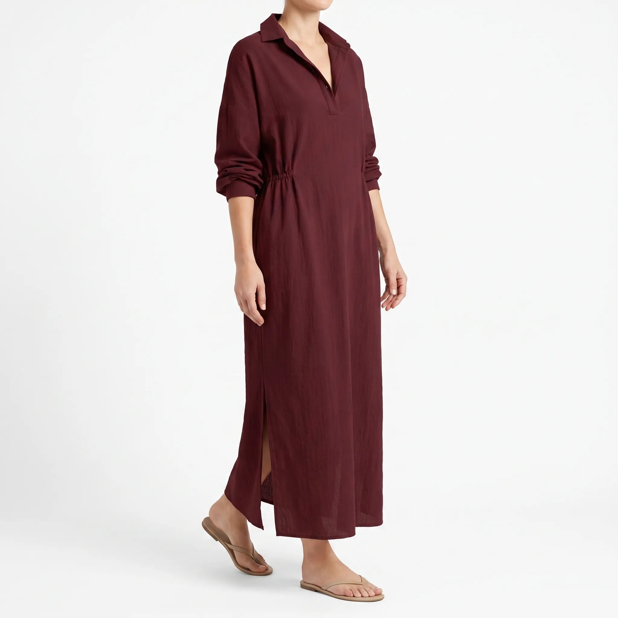 Veralis  - Relaxed Lapel Collar Ladies Shirt Dress Casual Daytime Outings
