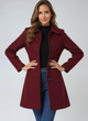 Women's single-breasted trench coat with pointed collar and long sleeves