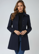 Women's single-breasted trench coat with pointed collar and long sleeves