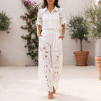 Verdura  - Two-Piece Floral Openwork Set Summer Garden Parties