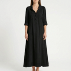 Veridia  - V-Neck Floral Embroidered Midi Dress Casual Daytime Outings