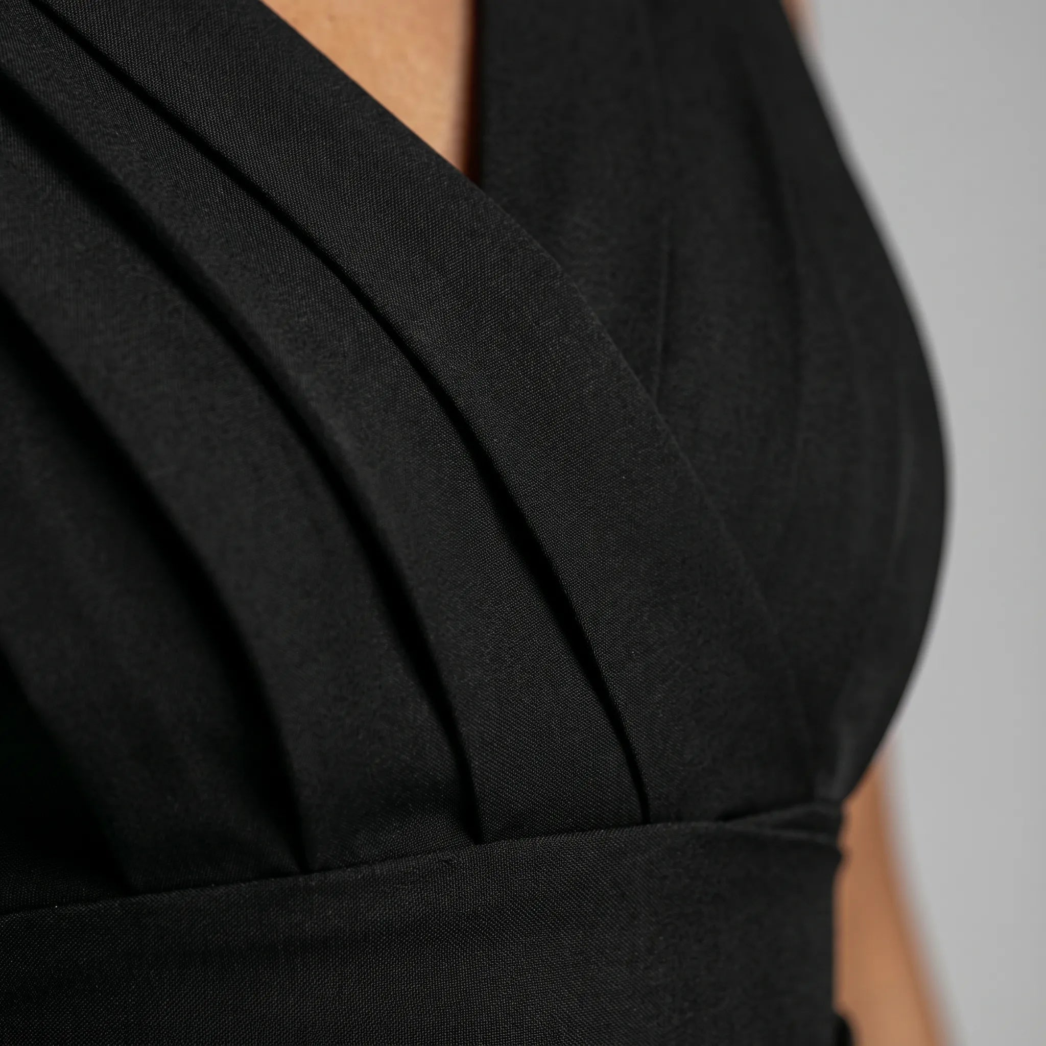 Vesperia  - Draped V-Neck Cocktail Midi Dress Wedding Receptions