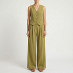 VestraSet  - Sleeveless Waistcoat And Trouser Co-Ord Office Styling