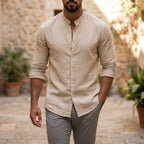 Vevante  - Long Sleeve Lightweight Summer Shirt Summer Evening Wear