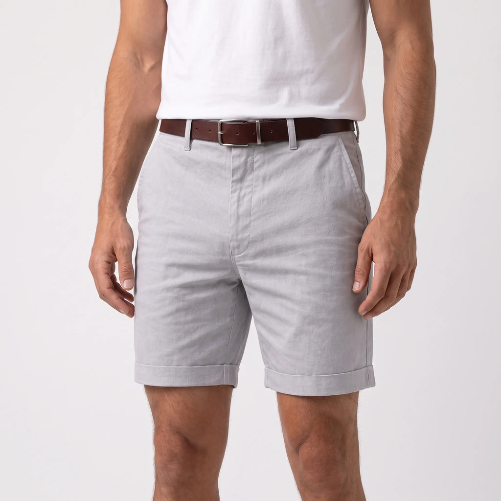 Vexley  - Tailored Above-Knee Men's Chino Shorts Warm-Weather Styling