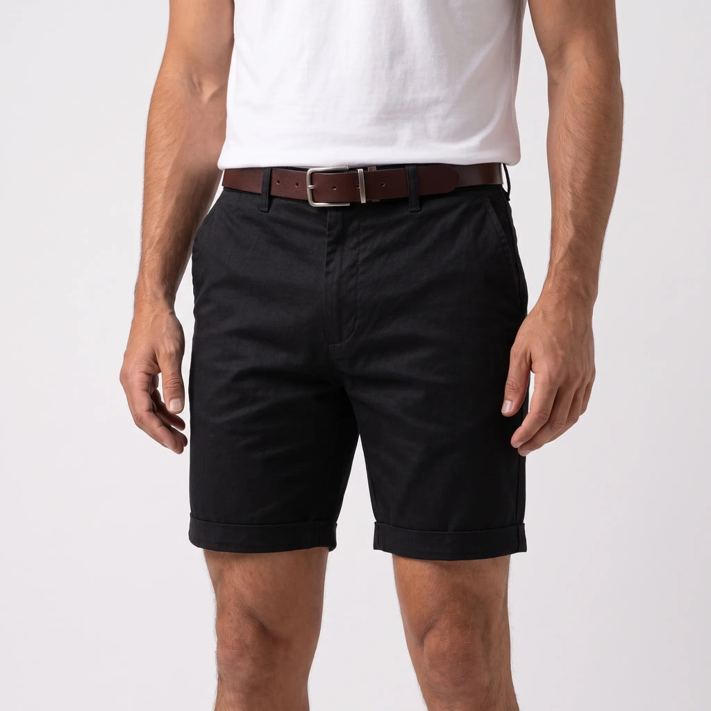 Vexley  - Tailored Above-Knee Men's Chino Shorts Warm-Weather Styling