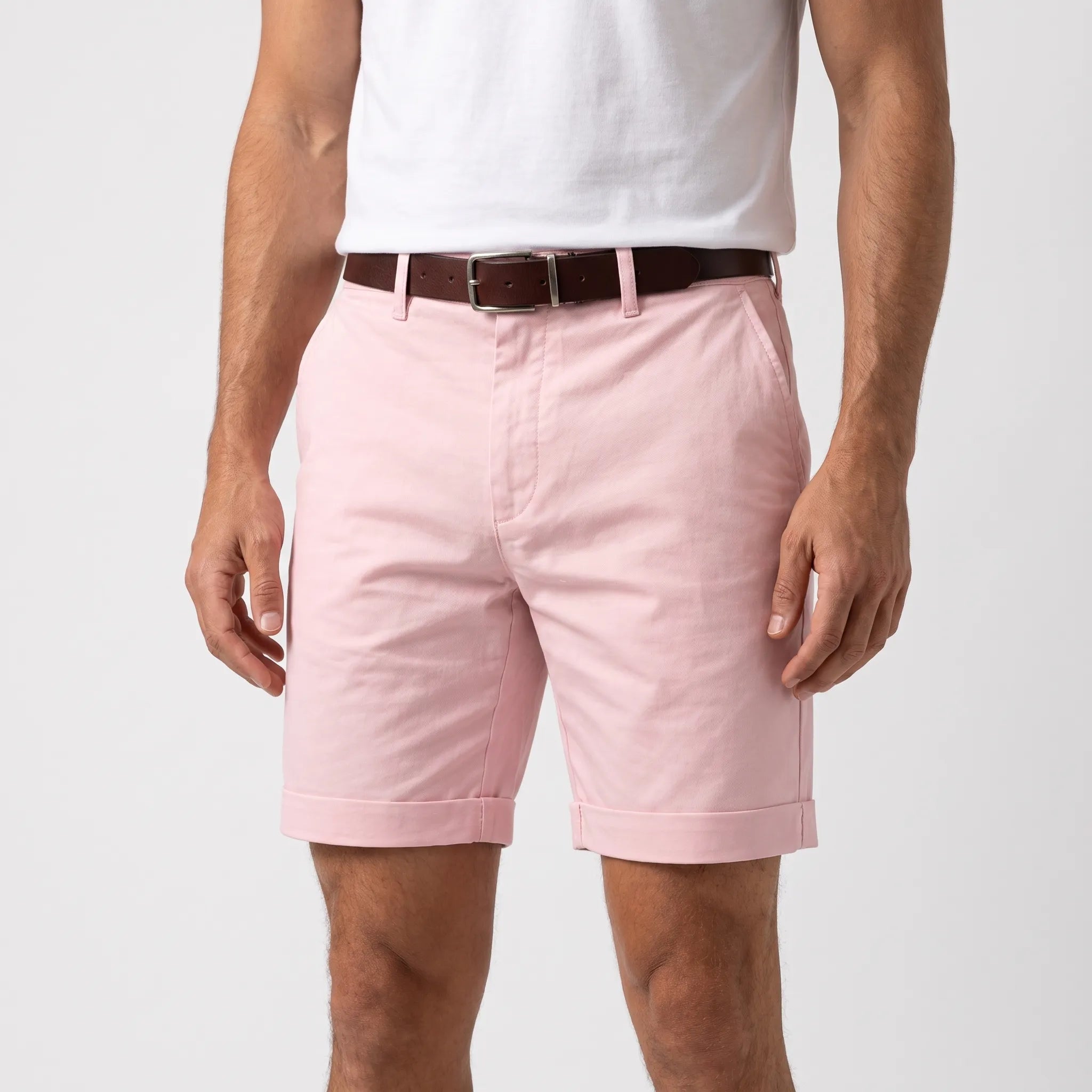 Vexley  - Tailored Above-Knee Men's Chino Shorts Warm-Weather Styling