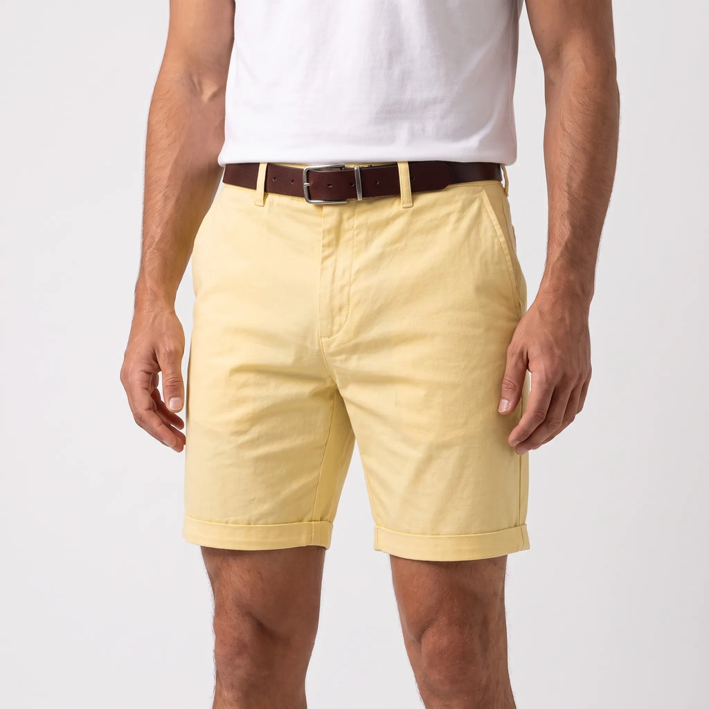 Vexley  - Tailored Above-Knee Men's Chino Shorts Warm-Weather Styling