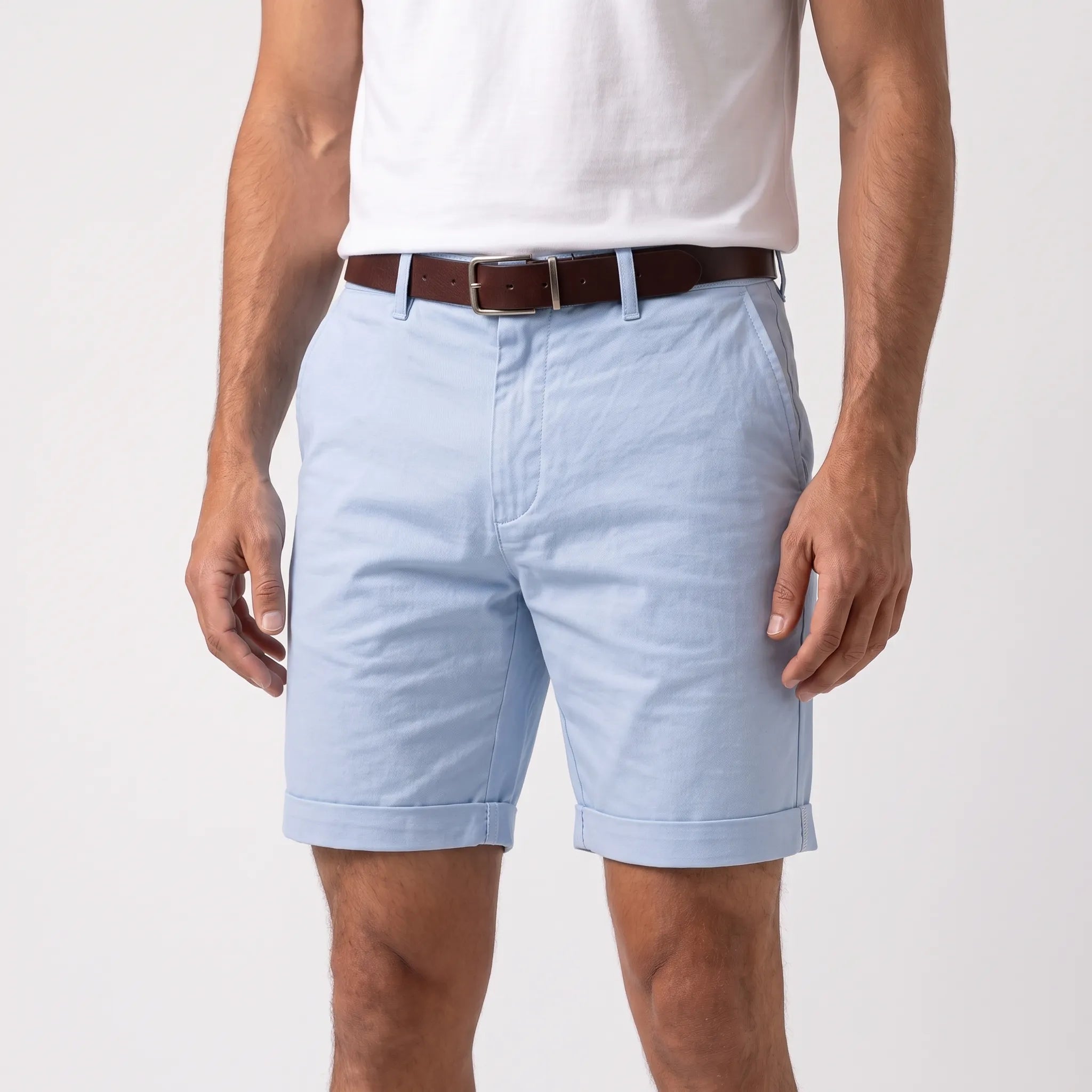Vexley  - Tailored Above-Knee Men's Chino Shorts Warm-Weather Styling
