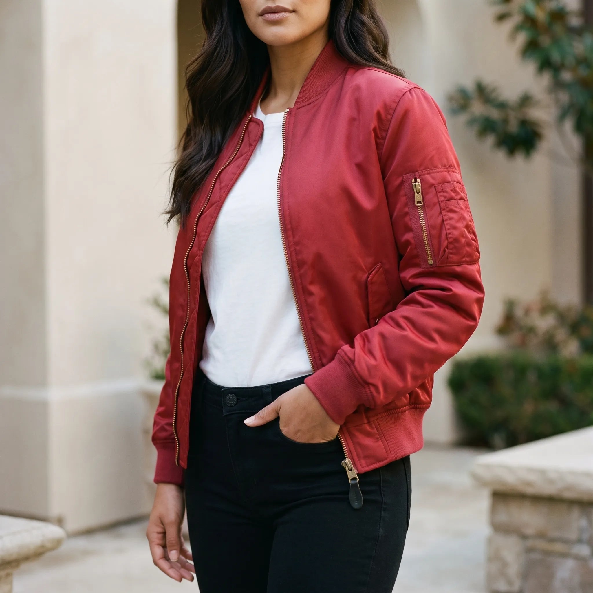 Vianor  - Smooth Zip-Up Bomber Jacket Layering Over T-Shirts