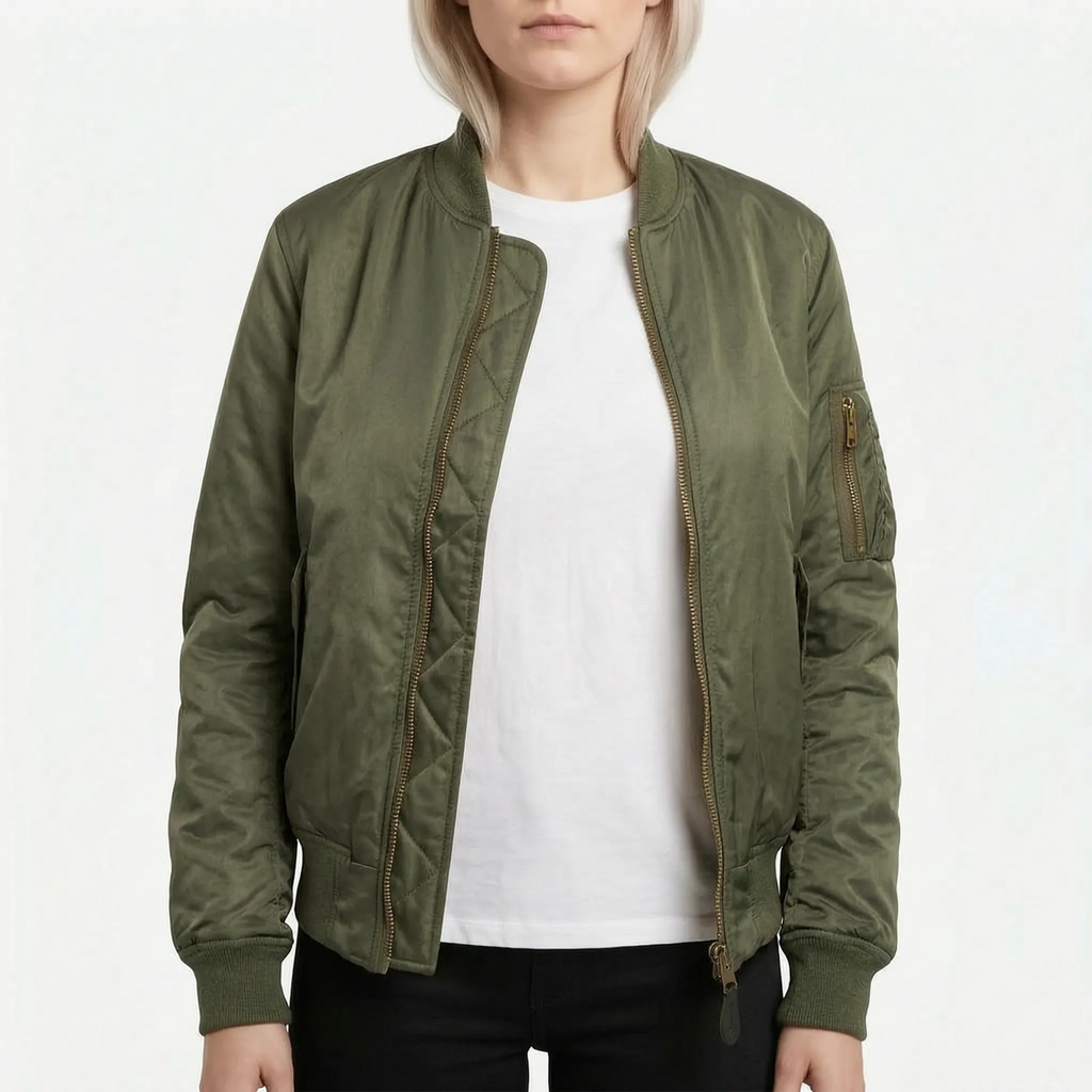 Vianor  - Smooth Zip-Up Bomber Jacket Layering Over T-Shirts