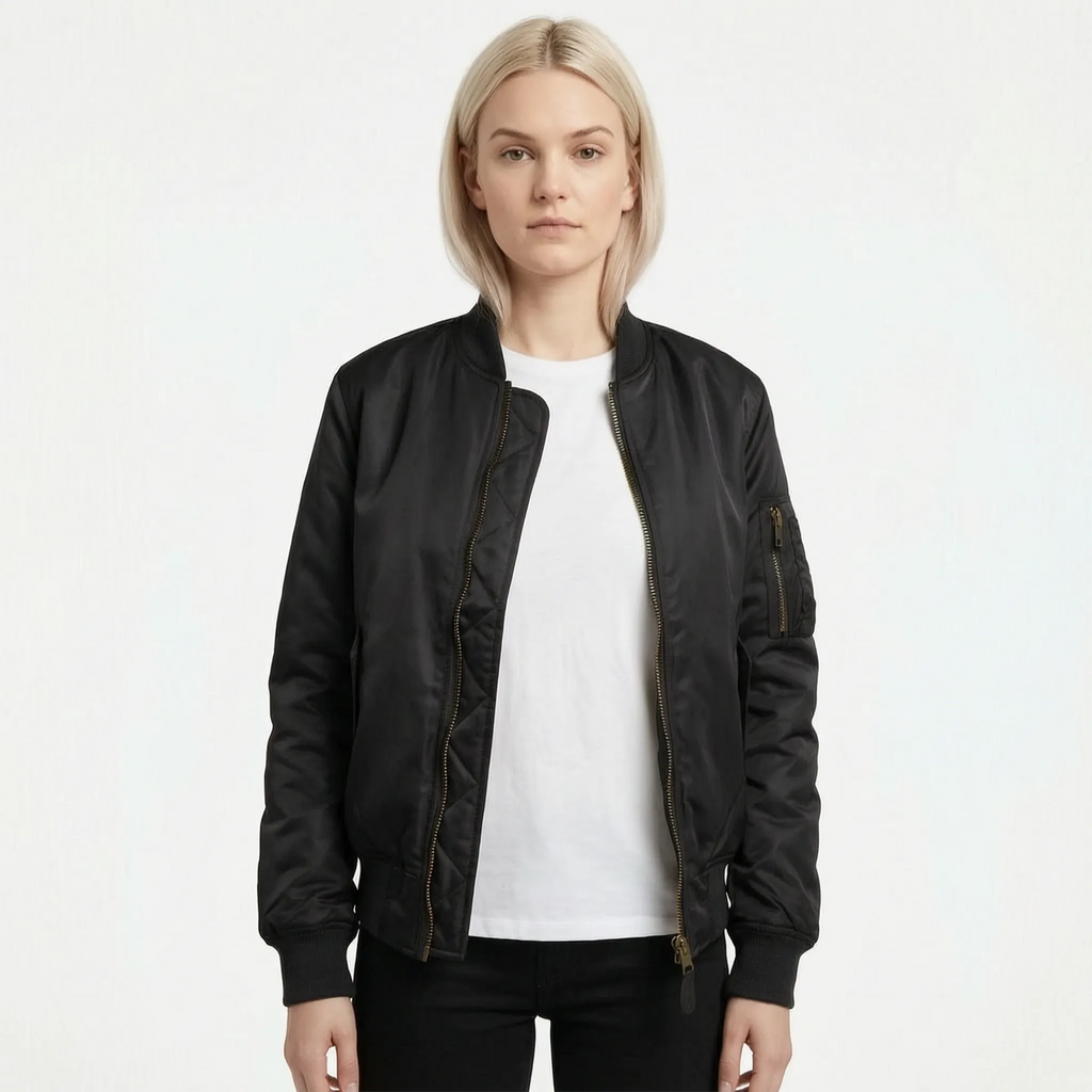 Vianor  - Smooth Zip-Up Bomber Jacket Layering Over T-Shirts