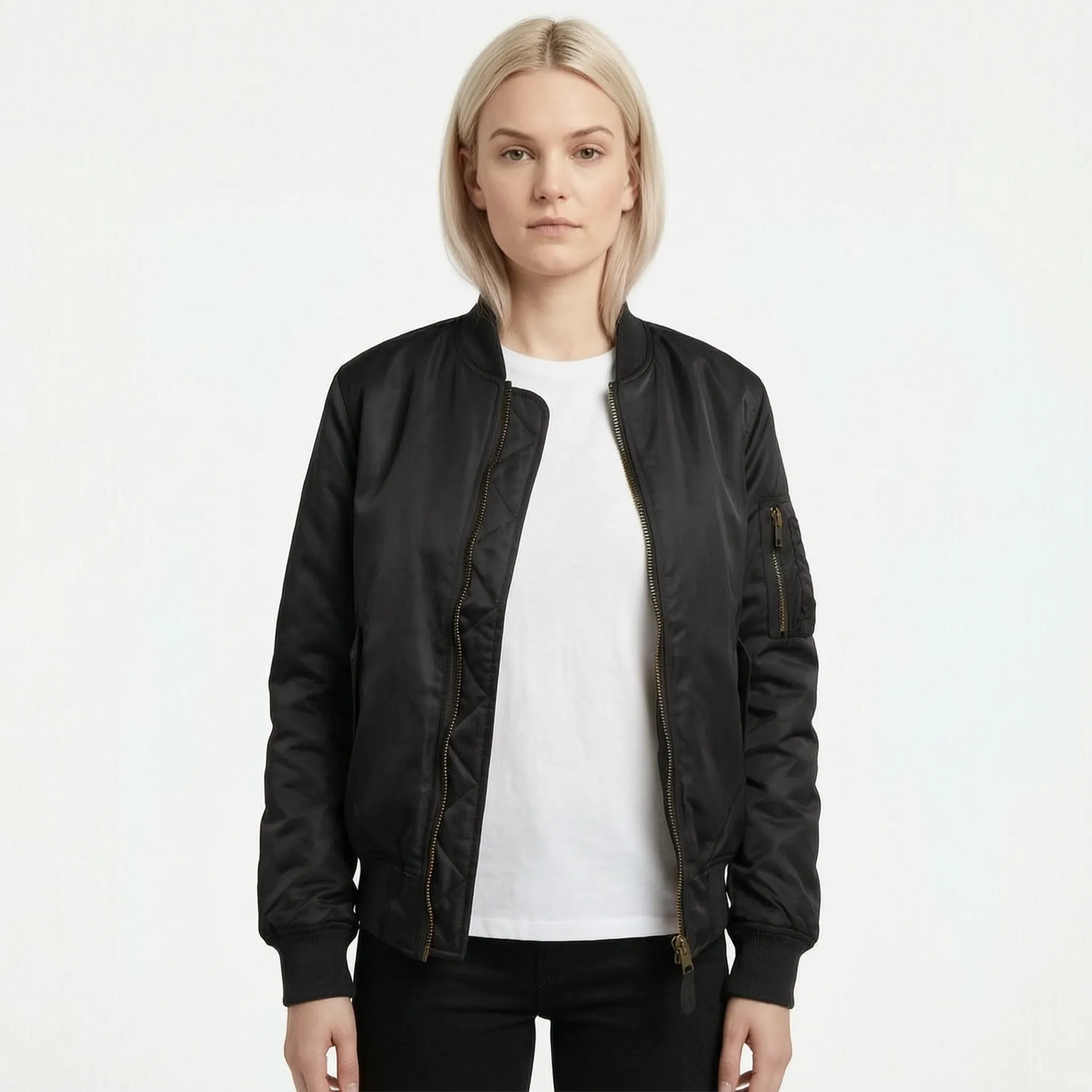 Vianor  - Smooth Zip-Up Bomber Jacket Layering Over T-Shirts