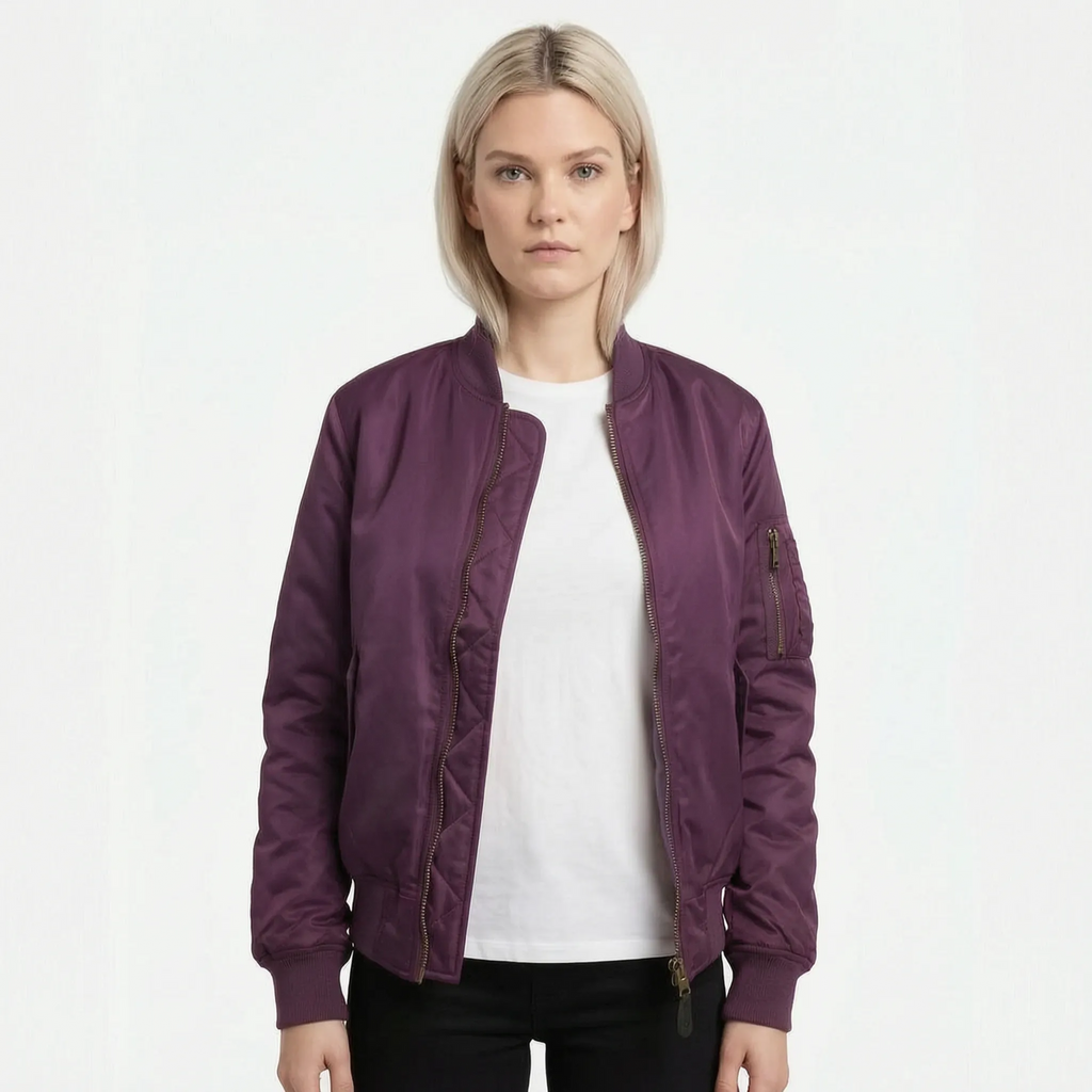 Vianor  - Smooth Zip-Up Bomber Jacket Layering Over T-Shirts