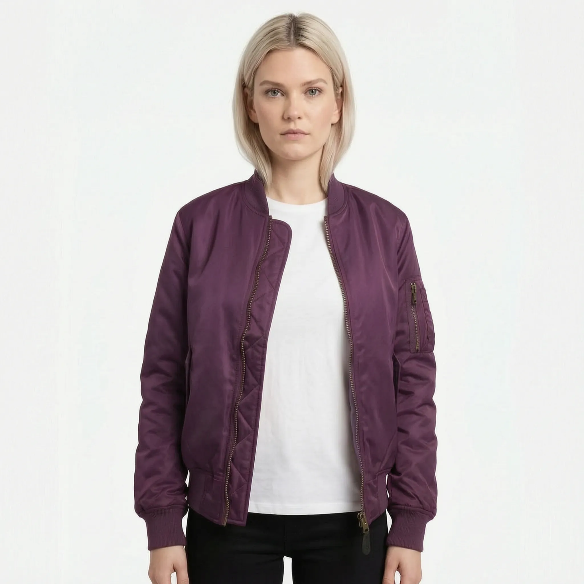 Vianor  - Smooth Zip-Up Bomber Jacket Layering Over T-Shirts